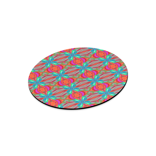 Abstract Colorful Ornament CA Round Mousepad