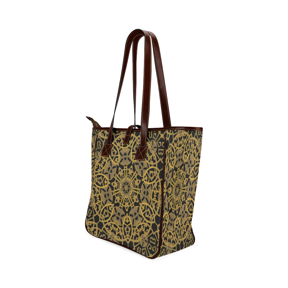 Gold Wheels Kaleidoscope Classic Tote Bag (Model 1644)