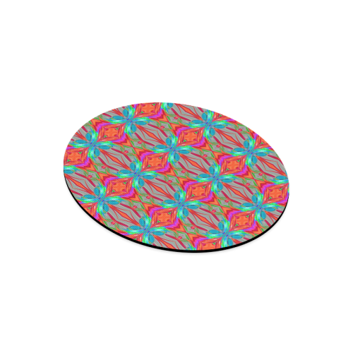 Abstract Colorful Ornament CA Round Mousepad