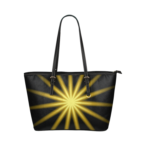 Golden Starburst Leather Tote Bag/Small (Model 1651)
