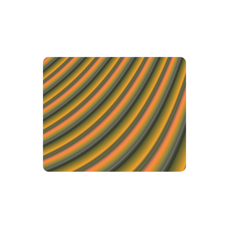 Stylish Mango Gradient Stripes Rectangle Mousepad