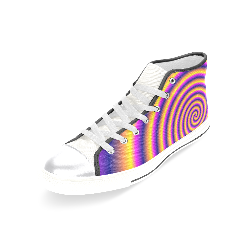 Rainbow's End Women's Classic High Top Canvas Shoes (Model 017)