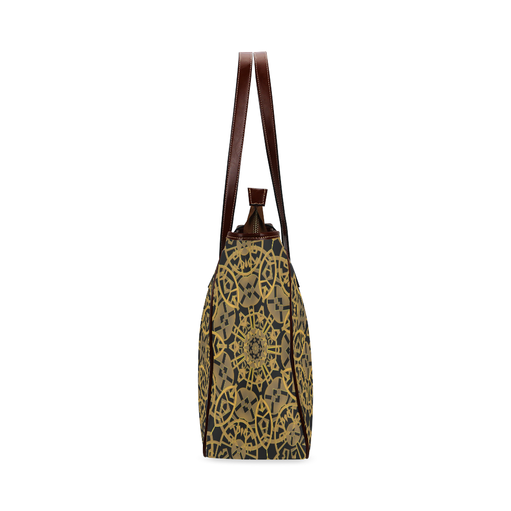 Gold Wheels Kaleidoscope Classic Tote Bag (Model 1644)