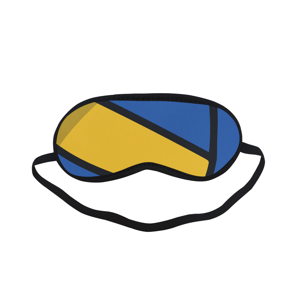 Blue and Yellow Design Sleeping Mask