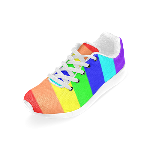 Rainbow Stripes Men’s Running Shoes (Model 020)