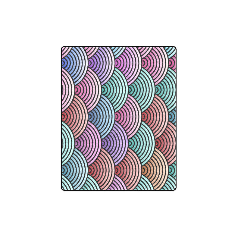 Concentric Circle Pattern Blanket 40"x50"