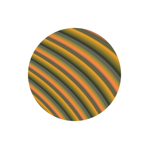 Stylish Mango Gradient Stripes Round Mousepad