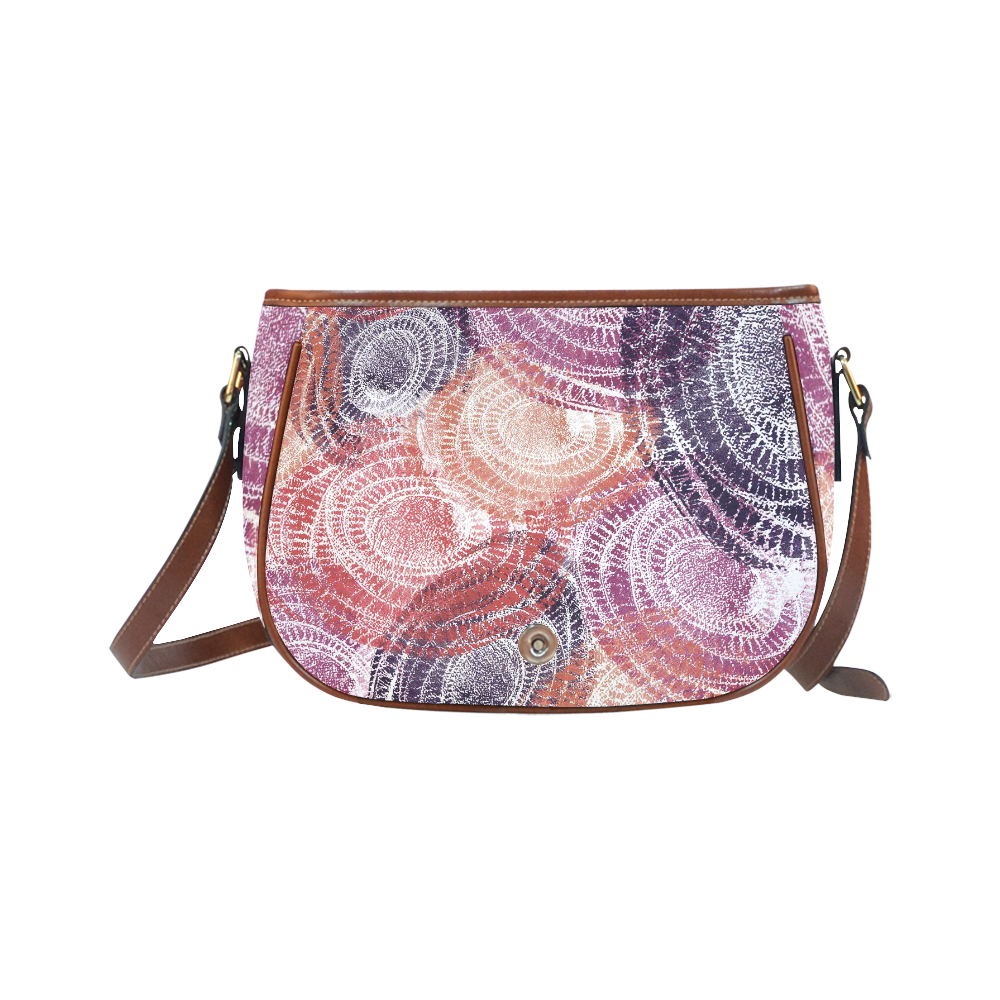 Abstract Circular Pattern Saddle Bag/Large (Model 1649)