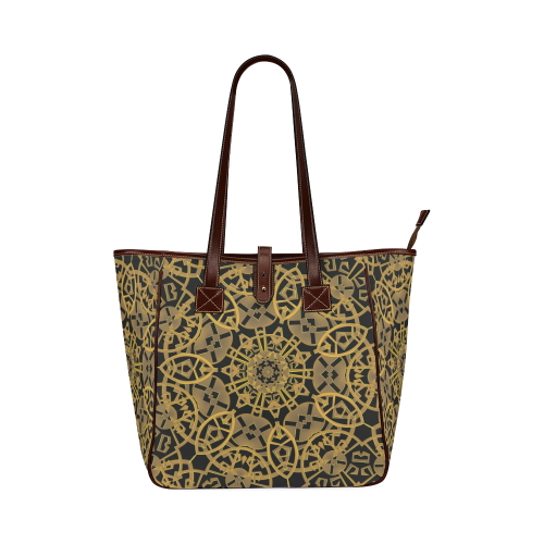 Gold Wheels Kaleidoscope Classic Tote Bag (Model 1644)