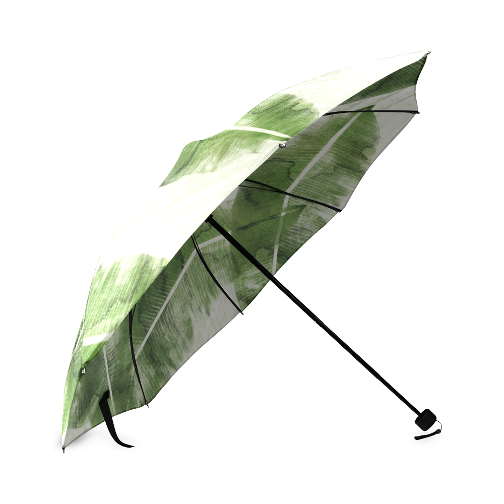 Tropical Bananas Leaves Foldable Umbrella (Model U01)