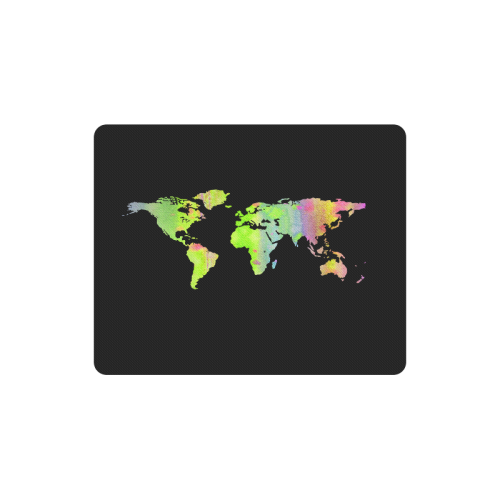 World Map Rectangle Mousepad