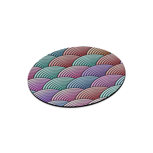 Concentric Circle Pattern Round Mousepad