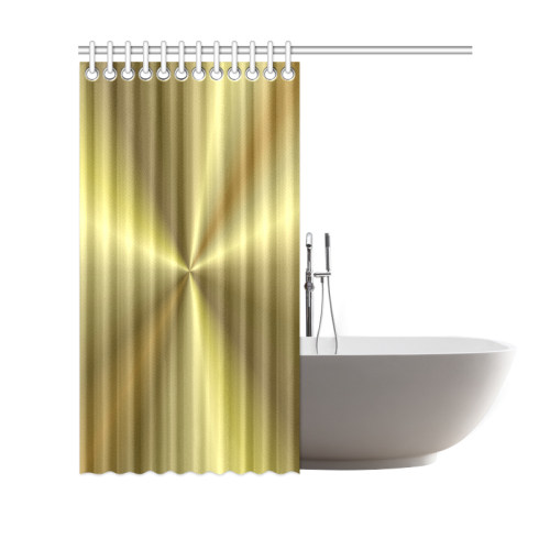 Gold Sun Rays Shower Curtain 69"x70"