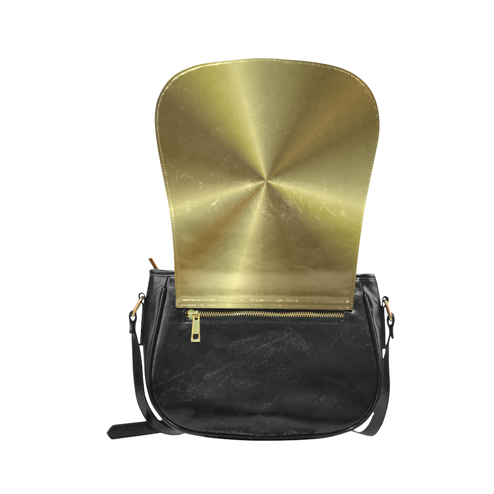 Gold Sun Rays Classic Saddle Bag/Small (Model 1648)