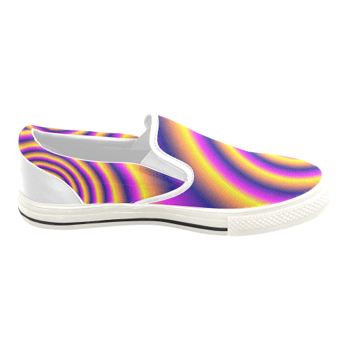 Rainbow's End Men's Unusual Slip-on Canvas Shoes (Model 019)