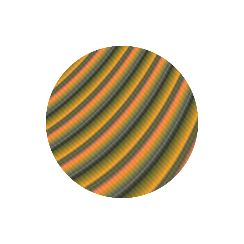 Stylish Mango Gradient Stripes Round Mousepad