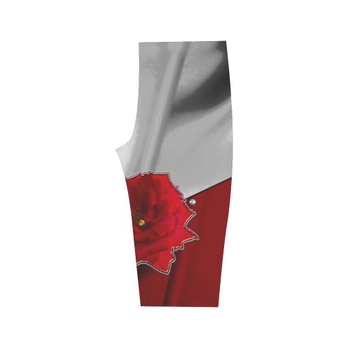 Two Tone Silk Rose Hestia Cropped Leggings (Model L03)