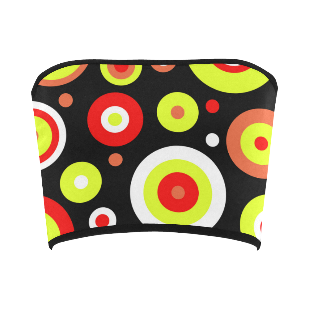 Colorful retro design Bandeau Top