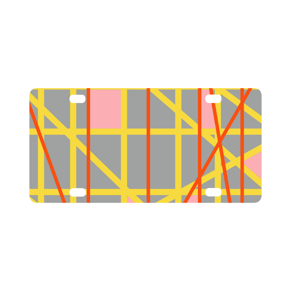 Abstract RQ Classic License Plate
