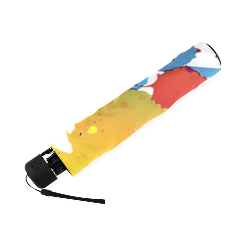 Crazy multicolored running SPLASHES Foldable Umbrella (Model U01)