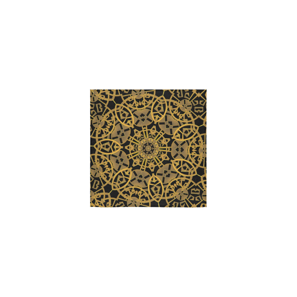 Gold Wheels Kaleidoscope Square Towel 13“x13”
