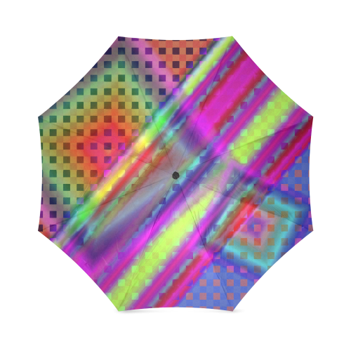 Plaid Design 3D Colours Foldable Umbrella (Model U01)