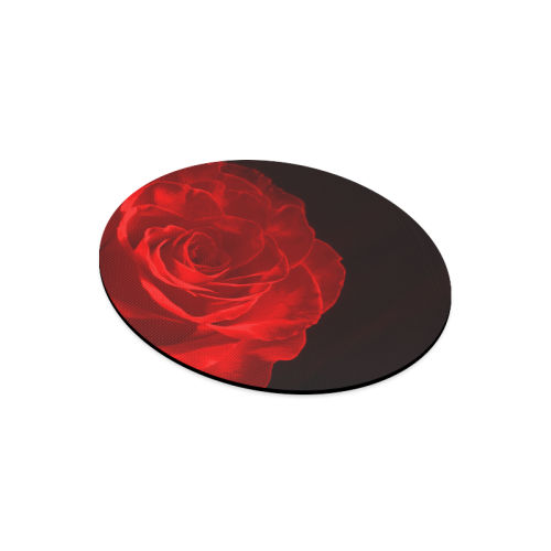 A Rose Red Round Mousepad