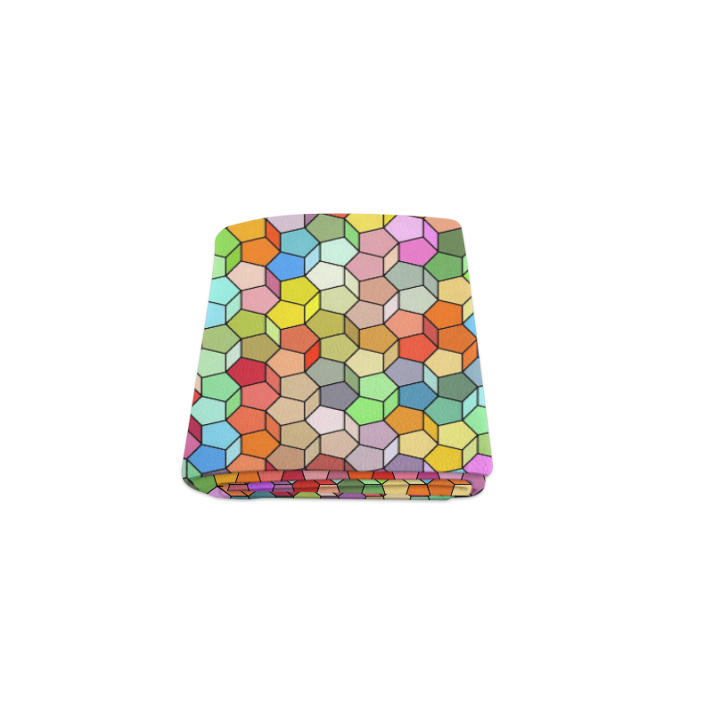 Colorful Polygon Pattern Blanket 40"x50"