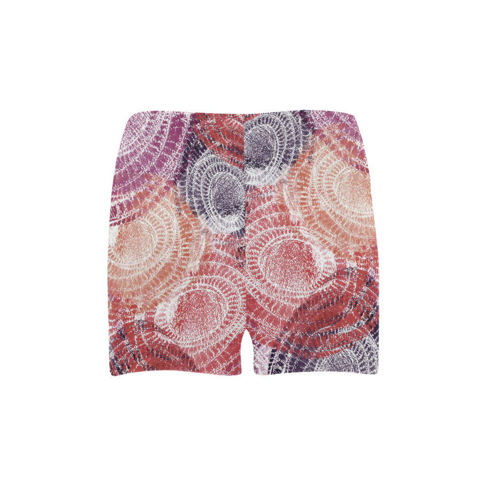 Abstract Circular Pattern Briseis Skinny Shorts (Model L04)