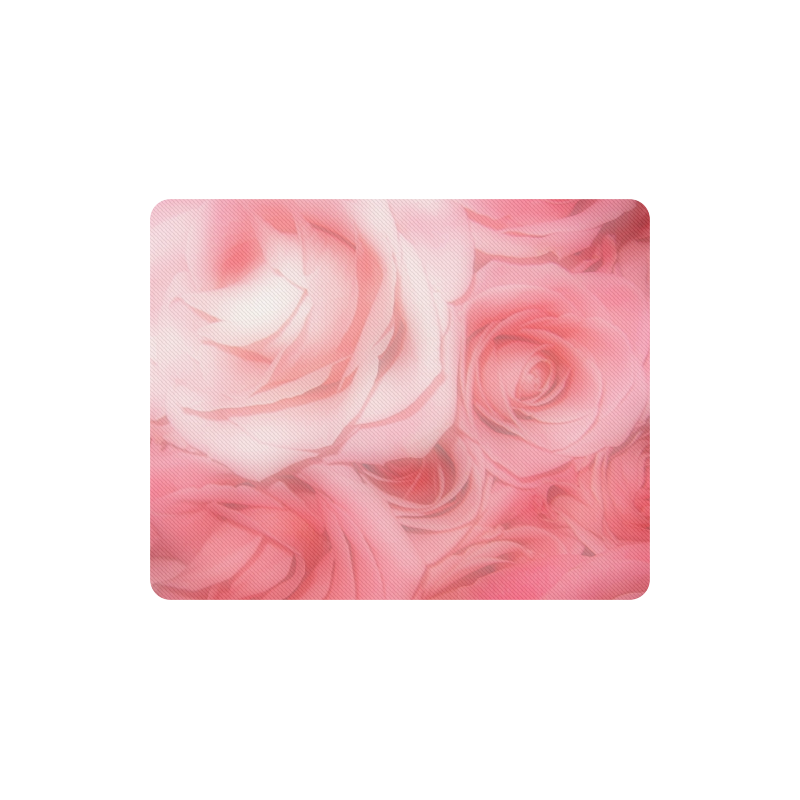 Bouquet of Pink Roses Soft Touch 1 Rectangle Mousepad