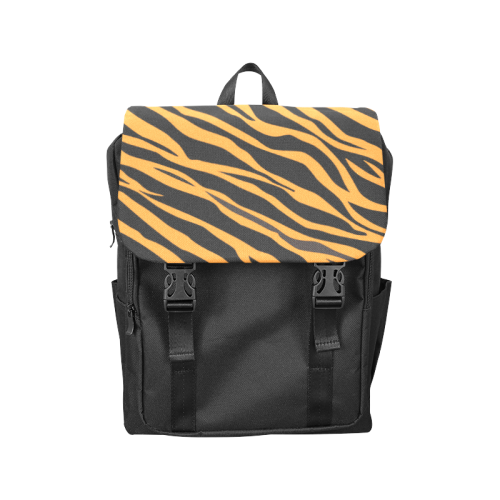Orange Zebra Stripes Casual Shoulders Backpack (Model 1623)