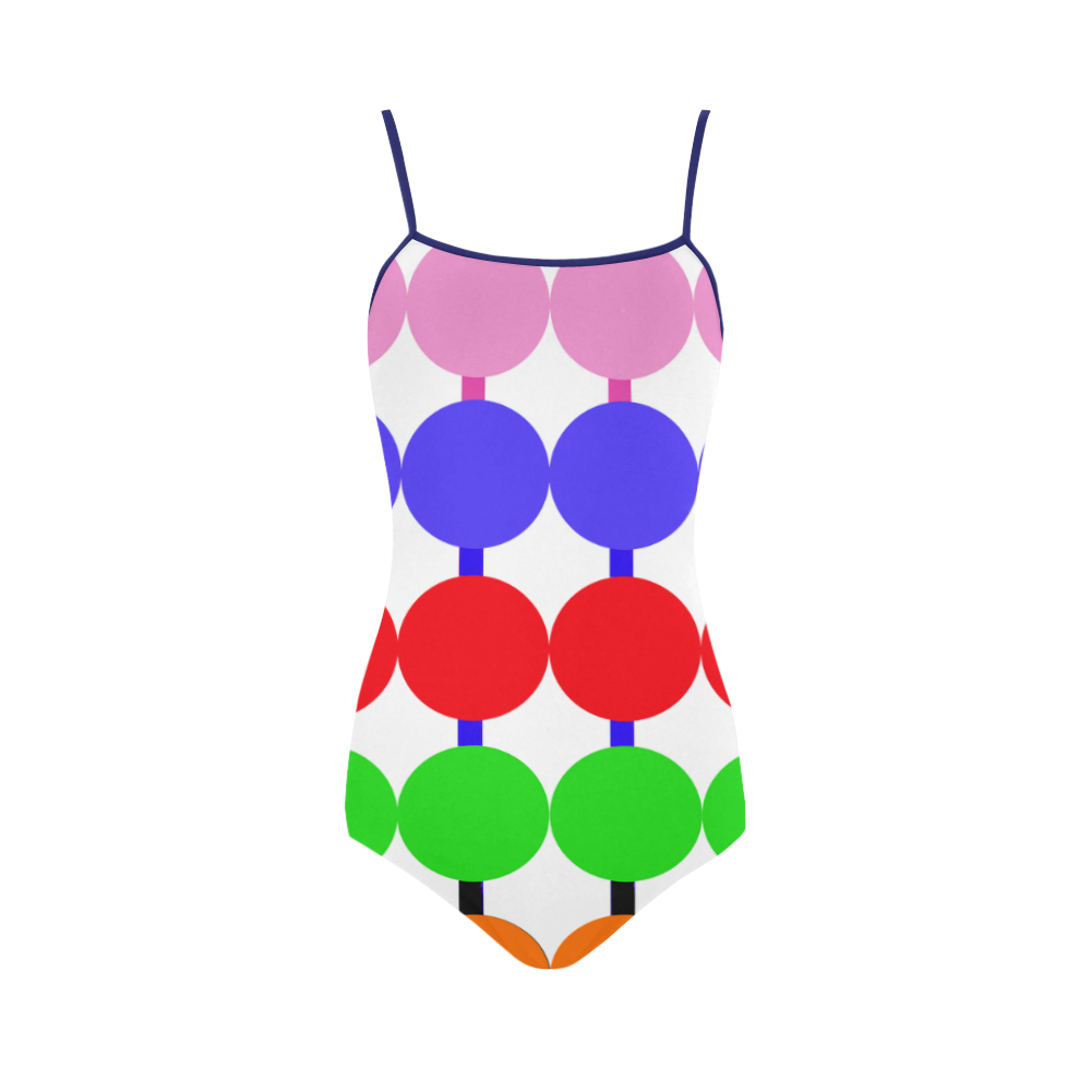 Lollipop Pattern Design Strap Swimsuit ( Model S05)