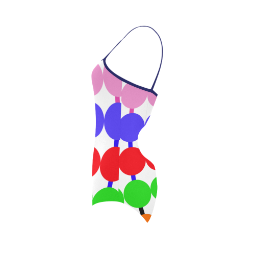 Lollipop Pattern Design Strap Swimsuit ( Model S05)