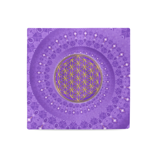 FLOWER OF LIFE gold POWER SPIRAL purple Women's Leather Wallet (Model 1611)