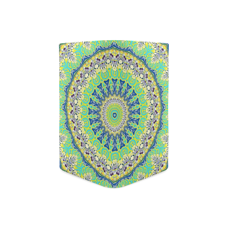 POWER MANDALA Blue Green Yellow Women's Leather Wallet (Model 1611)