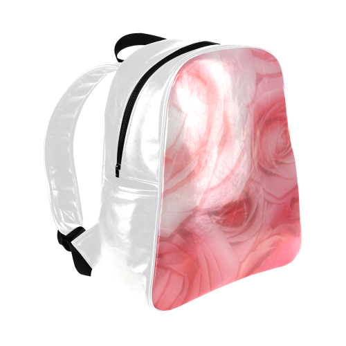 Bouquet of Pink Roses Soft Touch 1 Multi-Pockets Backpack (Model 1636)