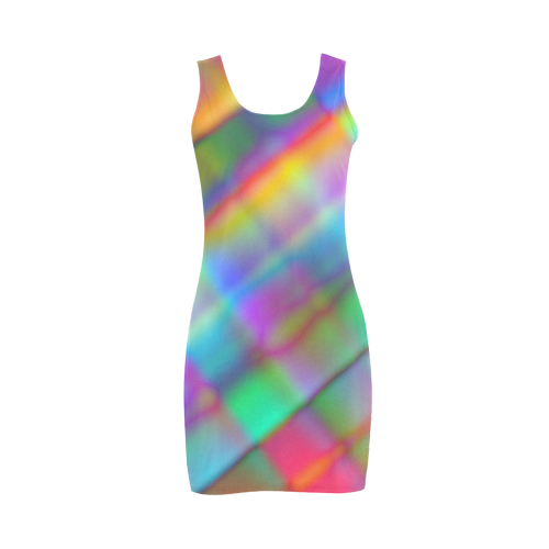 Blurred Plaid Medea Vest Dress (Model D06)