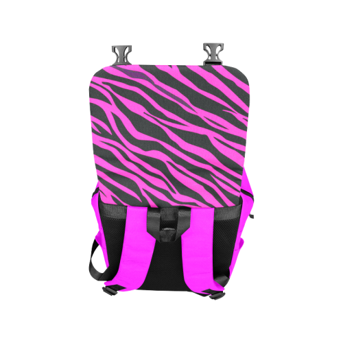 Hot Pink Zebra Stripes Casual Shoulders Backpack (Model 1623)
