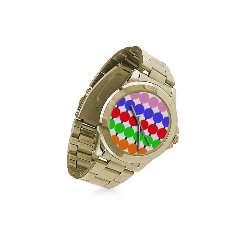 Lollipop Pattern Design Custom Gilt Watch(Model 101)