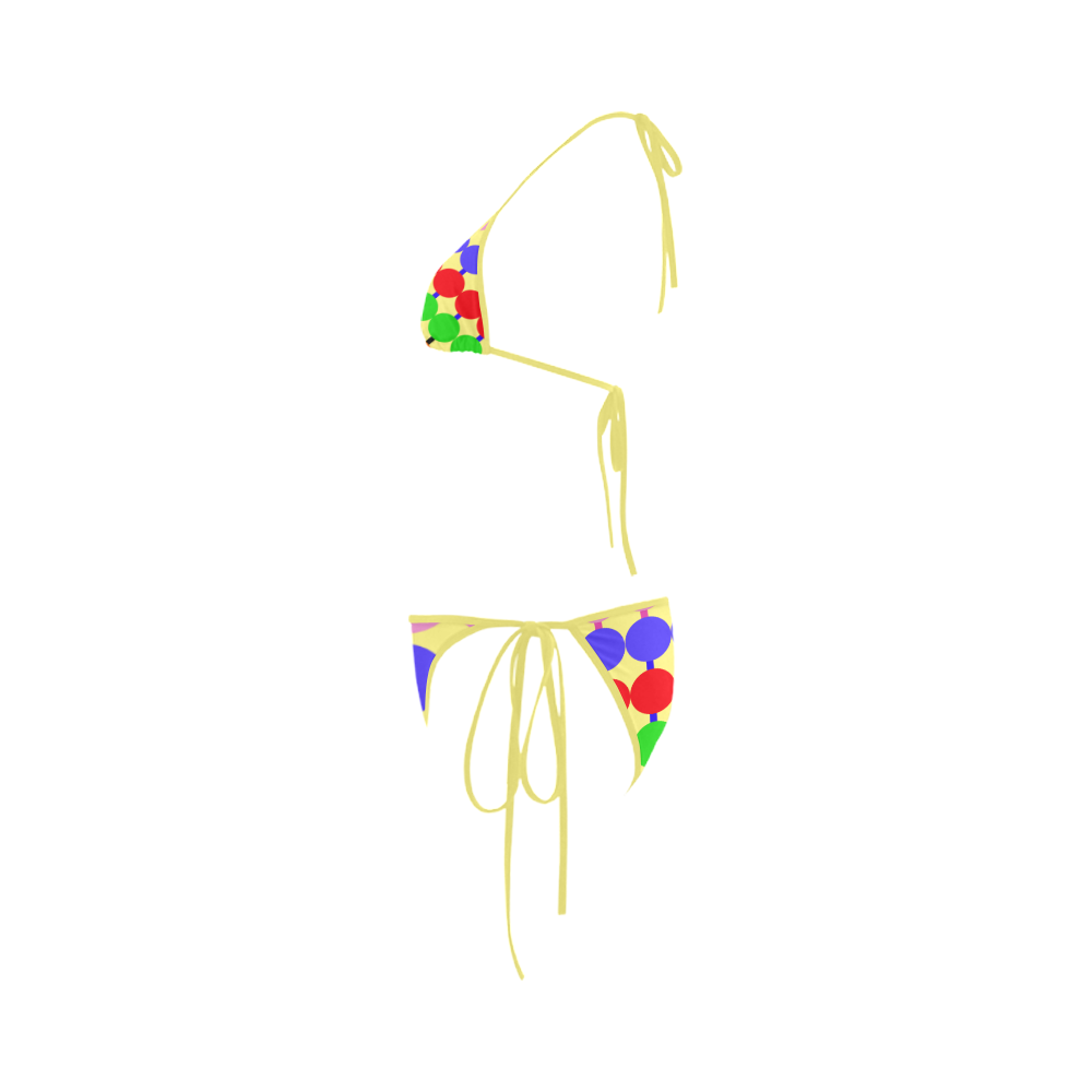 Lollipop Pattern Design Custom Bikini Swimsuit