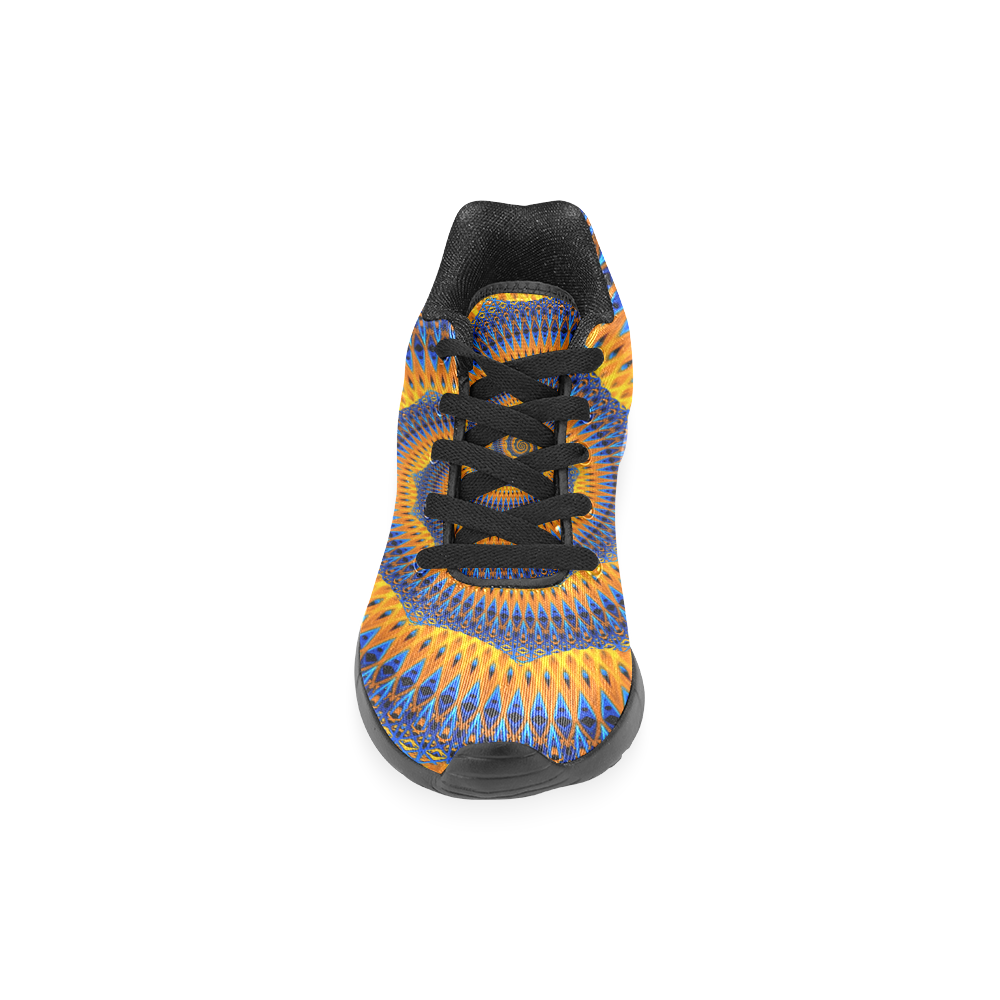 POWER SPIRAL POLYGON Orange Blue Men’s Running Shoes (Model 020)