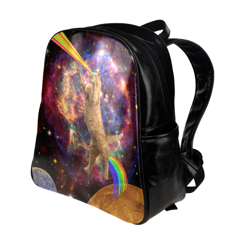 Space Cat Multi-Pockets Backpack (Model 1636)