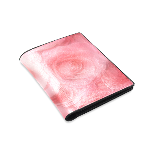 Bouquet of Pink Roses Soft Touch 1 Men's Leather Wallet (Model 1612)