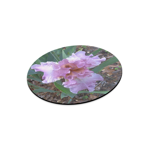 Pink Iris Round Mousepad