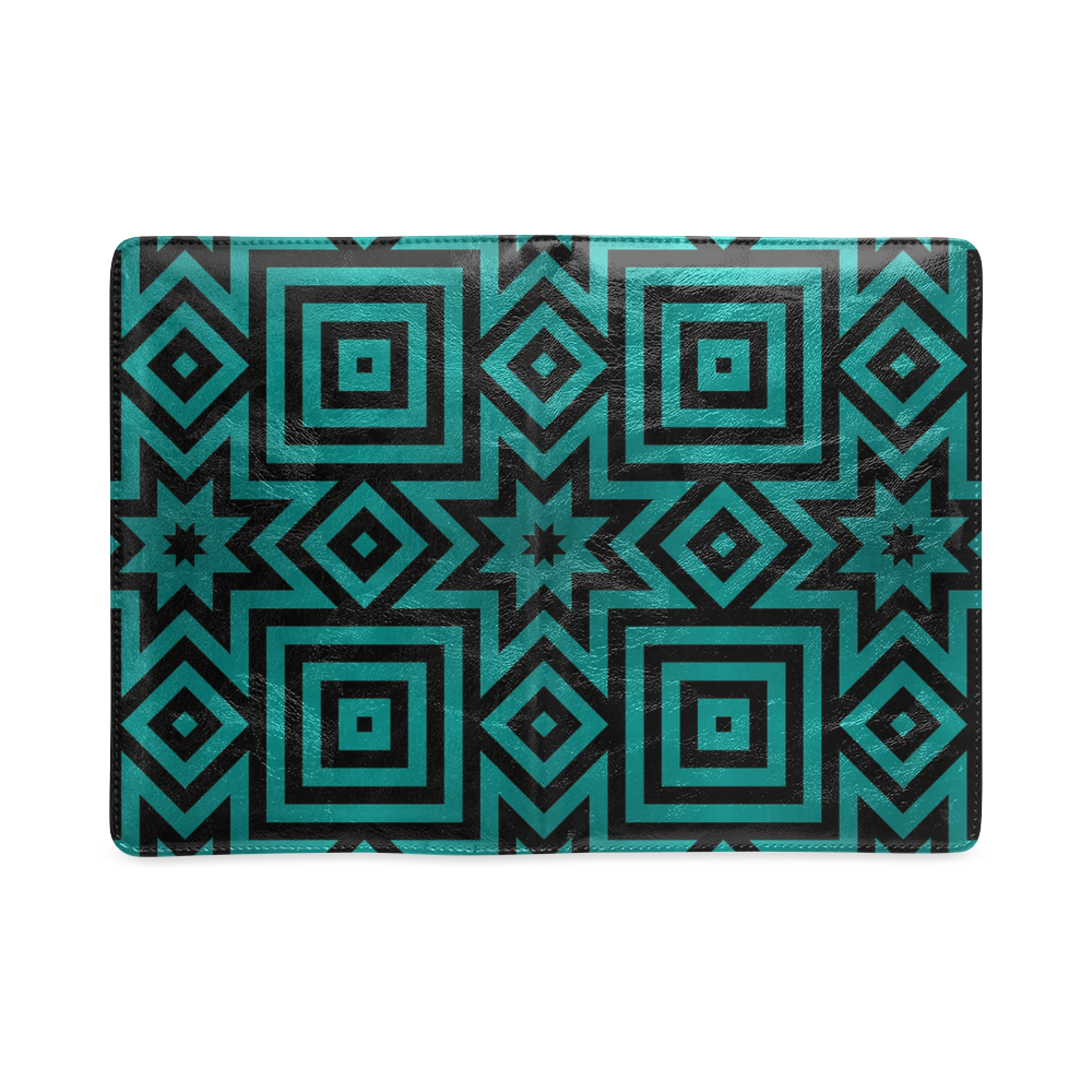 Teal/Black Tribal Pattern Custom NoteBook A5