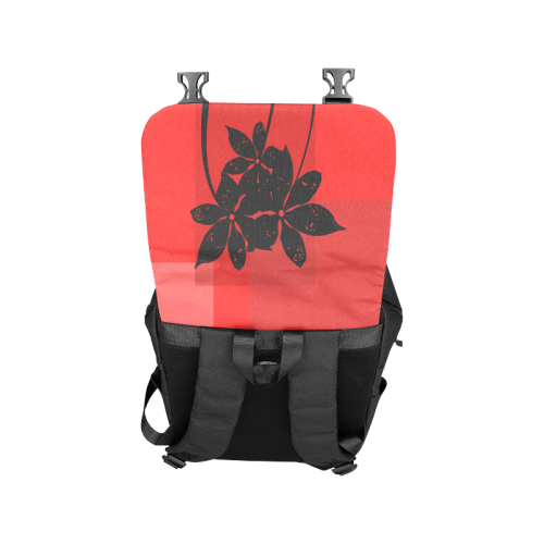 Black flowers Casual Shoulders Backpack (Model 1623)