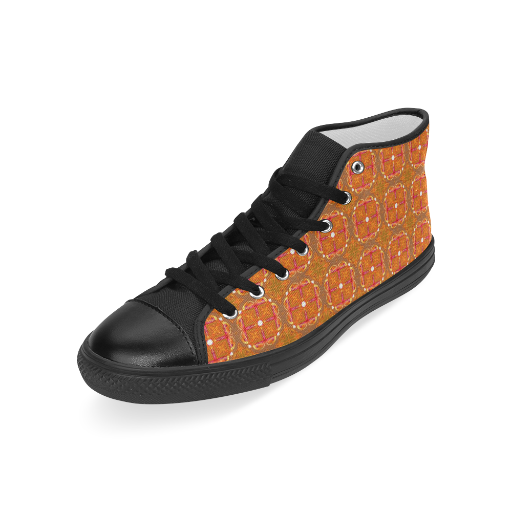 Gingerbread Houses, Cookies, Apple Cider Abstract Men’s Classic High Top Canvas Shoes (Model 017)