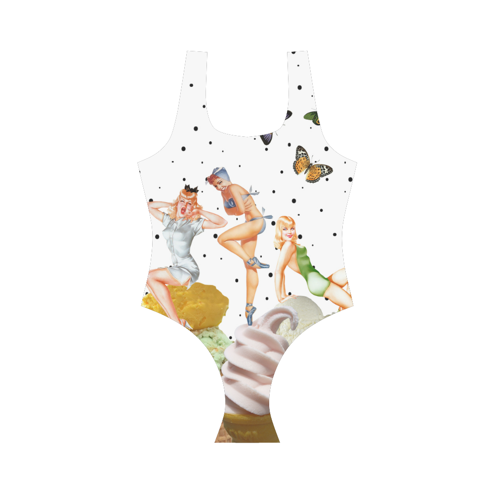 Summer time Vest One Piece Swimsuit (Model S04)