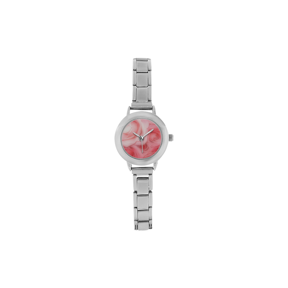 Bouquet of Pink Roses Soft Touch 1 Women's Italian Charm Watch(Model 107)