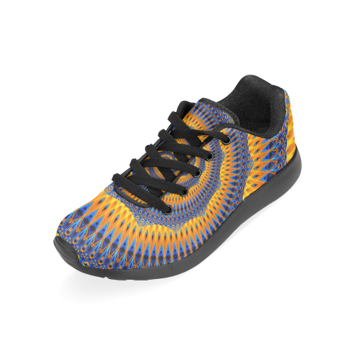 POWER SPIRAL POLYGON Orange Blue Women’s Running Shoes (Model 020)
